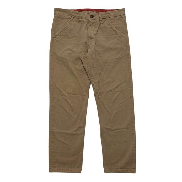 Freenote Selvedge Straight Leg Chino Outdoor Work Pants Brown Size 33